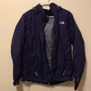 Dark purple rain coat